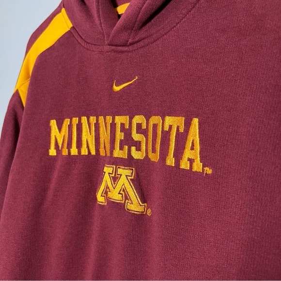 Nike University of Minnesota Center Swoosh Hoodie Sweatshirt - Picture 3 of 5